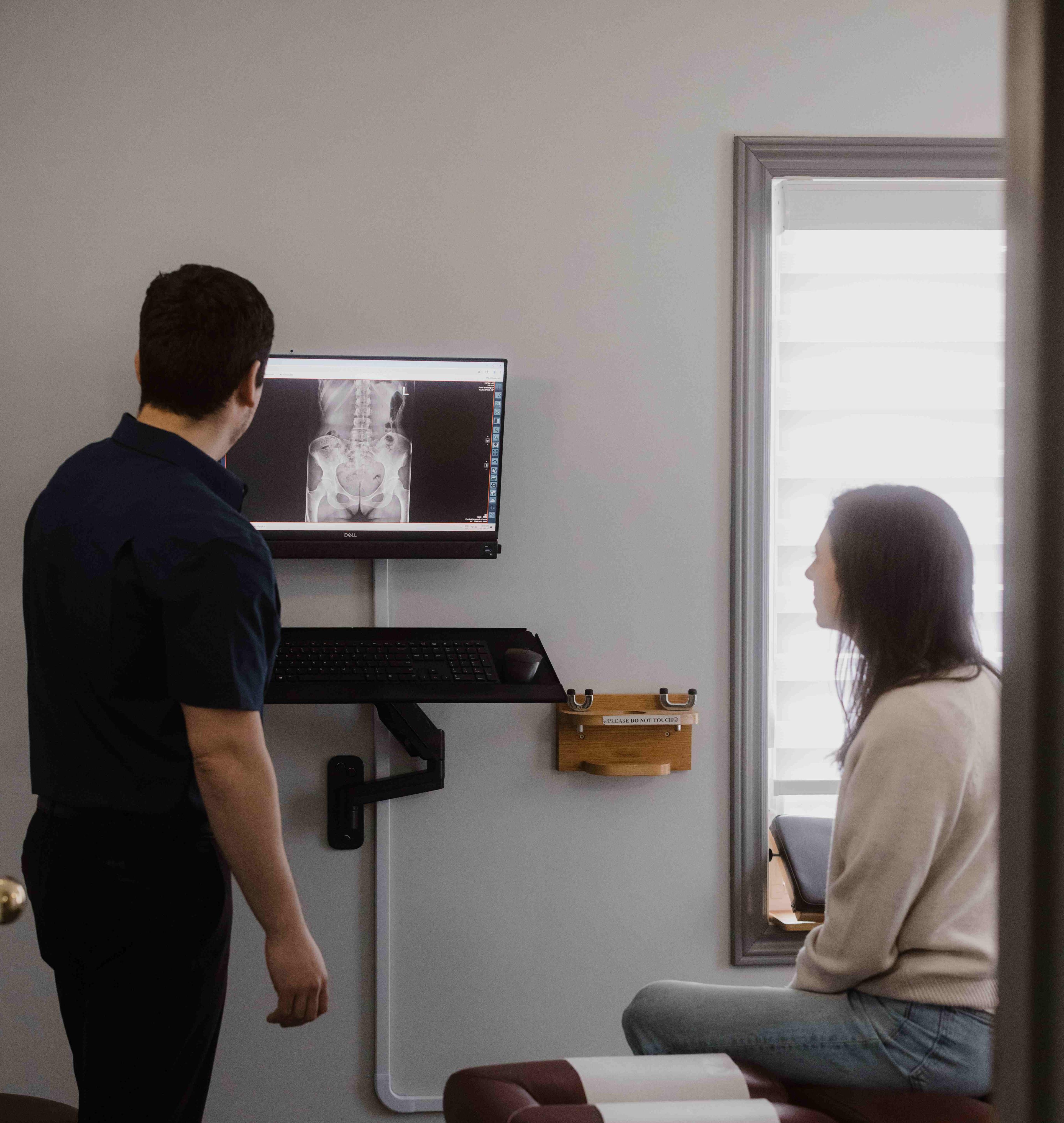 Digital spinal X-ray review at Family Chiropractic Centre